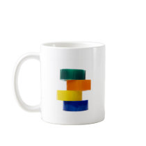 colourfull sellotape pile coffee mug