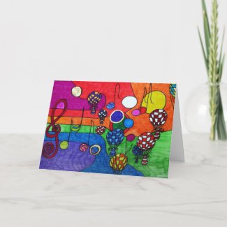 Colours of Music Greeting Card card