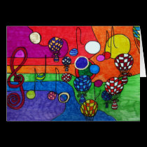 Colours of Music Greeting Card cards