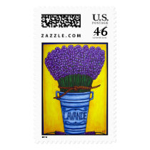 Colours of Provence "Lavender" Stamp by LisaLorenzPaintings Colours of Provence "Lavender" Stamp