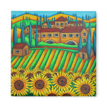 Colours of Tuscany Magnet by LisaLorenzPaintings Colours of Tuscany Magnet