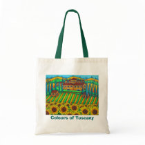 Colours of Tuscany Tote Bag by LisaLorenzPaintings Colours of Tuscany Tote Bag