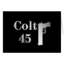 Colt 45 greeting cards