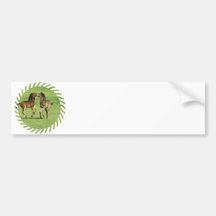 Colt and Foal Playing Bumper Sticker