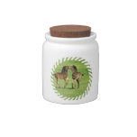 Colt and Foal Playing Cookie Jar Candy Jar