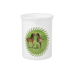 Colt and Foal Playing Pitcher