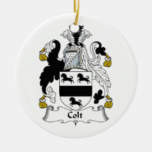 Colt Family Crest Christmas Tree Ornaments
