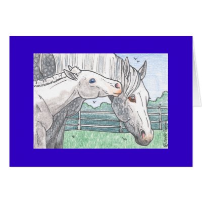 "Colt Kisses 2" Greeting Card by smilodonart