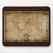 COLTONS old world map c1847 mousepads by RavenSpiritPrints COLTONS old world map c1847 mousepads