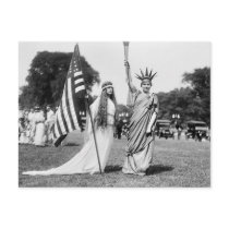 Columbia and Lady Liberty, 1919 Post Card
