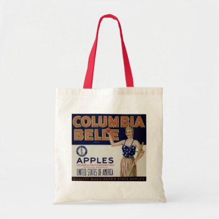Columbia Belle Vintage Apple Crate Label" Tote Tote Bag