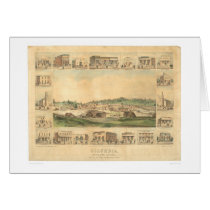 Columbia, CA. Panoramic Map 1855 (0441A) Cards