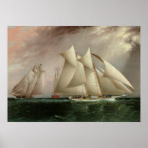 Columbia leading Dauntless in Hurricane Cup Race Poster