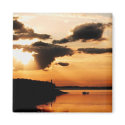 Columbia River Gorge Lazy Summer Sunset  Magnet