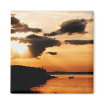 Columbia River Gorge Lazy Summer Sunset  Magnet