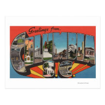 Columbia, South Carolina - Large Letter Scenes 2 Postcard