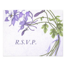 Columbine Bouquet RSVP Cards Personalized Announcement