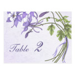 Columbine Bouquet Table Number (postcard)