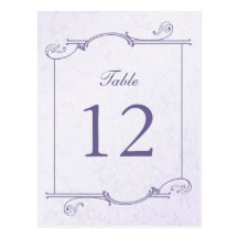 Columbine Bouquet Table Number (postcard)