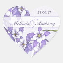 Columbine Bride Groom Envelope Sticker - Customize