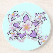 Columbine flower coasters