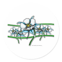 Columbine Flower Strip stickers by klclewis Columbine Flower Strip stickers