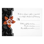Columbine Hummingbird RSVP in Orange Custom Invites