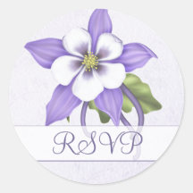 Columbine RSVP Envelope Sticker - Customize