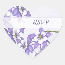 Columbine RSVP Heart Envelope Sticker