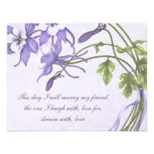 Columbine Wedding Invitations - Metallic Ice