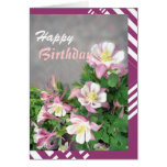 Columbines greeting card
