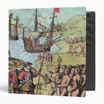Columbus at Hispaniola Vinyl Binder