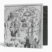 Columbus at Isla Margarita' 3 Ring Binder