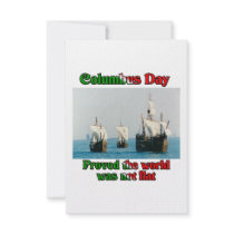 Columbus Day Ships Custom Invite