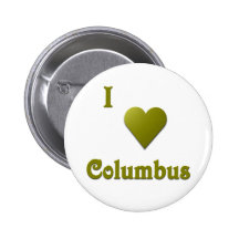 Columbus -- Deep Green Pinback Buttons