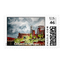 columbus ga georgia riverwalk river walk art, C... postage