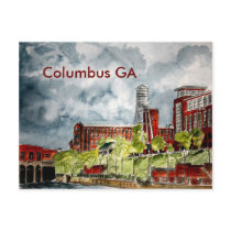 columbus ga georgia riverwalk river walk art, C... postcards