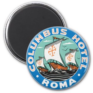 Columbus Hotel , Roma Refrigerator Magnet