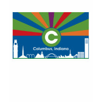 Columbus Indiana Flag T-shirt by FlagTshirts Columbus Indiana Flag T-shirt