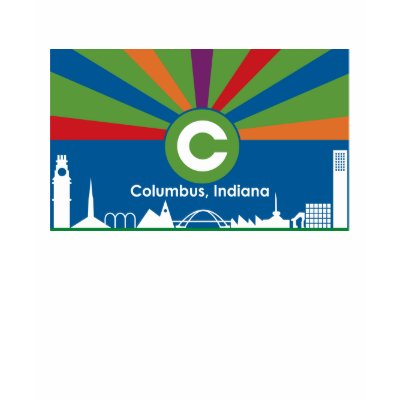 Columbus Indiana Flag T-shirt by FlagTshirts