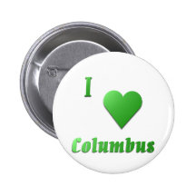Columbus -- Kelly Green Pinback Button