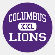 Columbus - Lions - Continuation - Downey Sticker