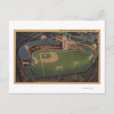 Columbus, OH - Aerial of Red Bird Baseball Post Card