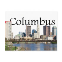 Columbus, Ohio Skyline with Columbus in the sky Post Cards