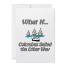 Columbus Sailed Custom Announcement