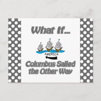 Columbus Sailed postcard