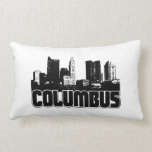 Columbus Skyline Throw Pillow