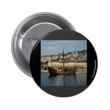 Columbus", St. Mary Caravel in Genova port, Italy Pins