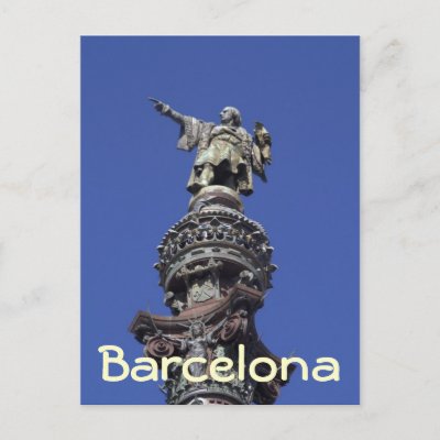 Columbus statue, Barcelona Post Card