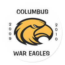 COLUMBUS WAR EAGLES STICKERS 2009-2010